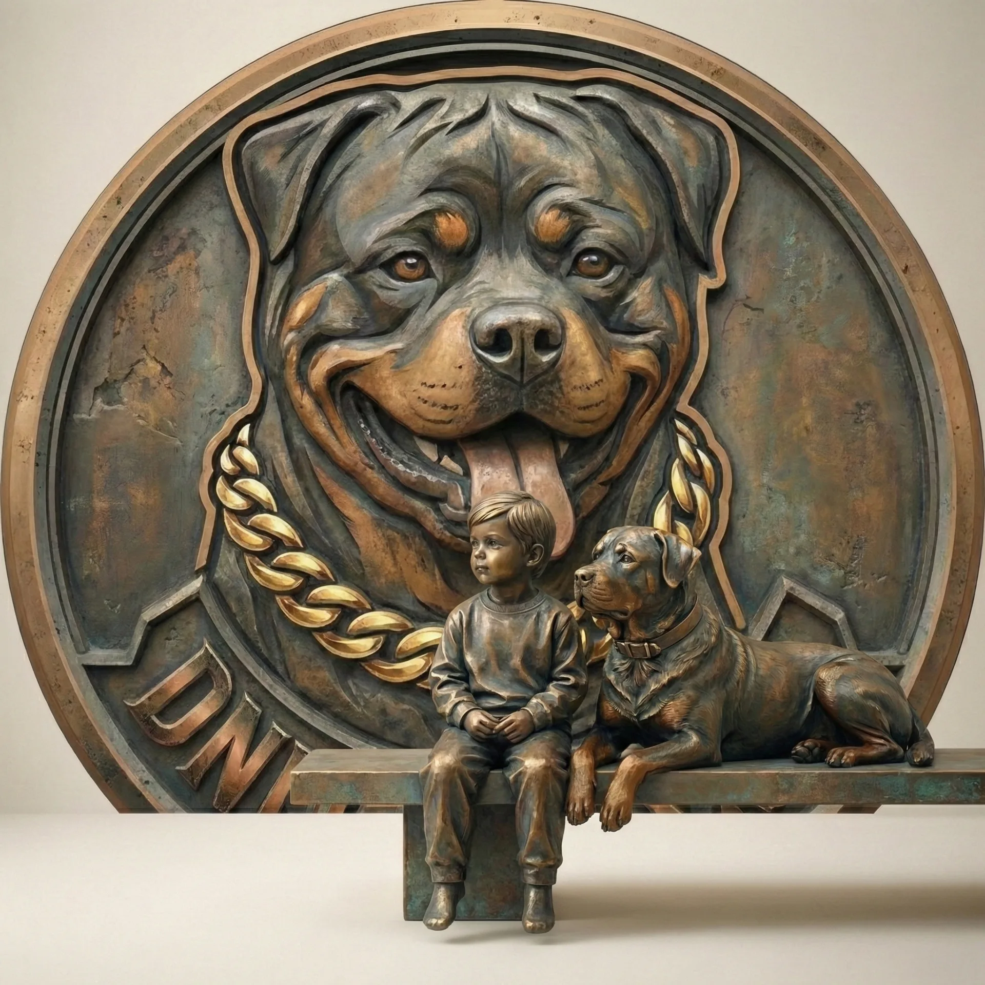 Rottweiler sitting calmly with children — Are Rottweilers good with kids?